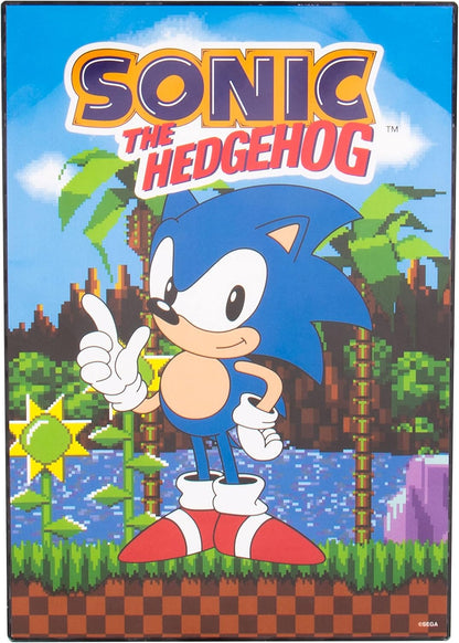 Fizz Creations Sonic The Hedgehog Poster Light, USB Powered with Included Cable, A4 Size. Officially Licensed Sonic The Hedgehog Merch