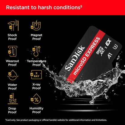 SanDisk 512GB microSD Express Card - Up to 880MB/s Read, Up to 650MB/s Write, 220MB/s Sustained Write, U3, C10 - for Nintendo Switch 2