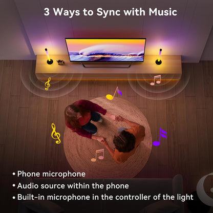 Ledagic Led Light Bar with Music Sync, Color Changing TV Backlight App & Remote Control, IC+RGB & W Smart RGB Light Bar, USB Powered Led Lights, Dynamic PC Room Monitor Backlight Gaming Accessories