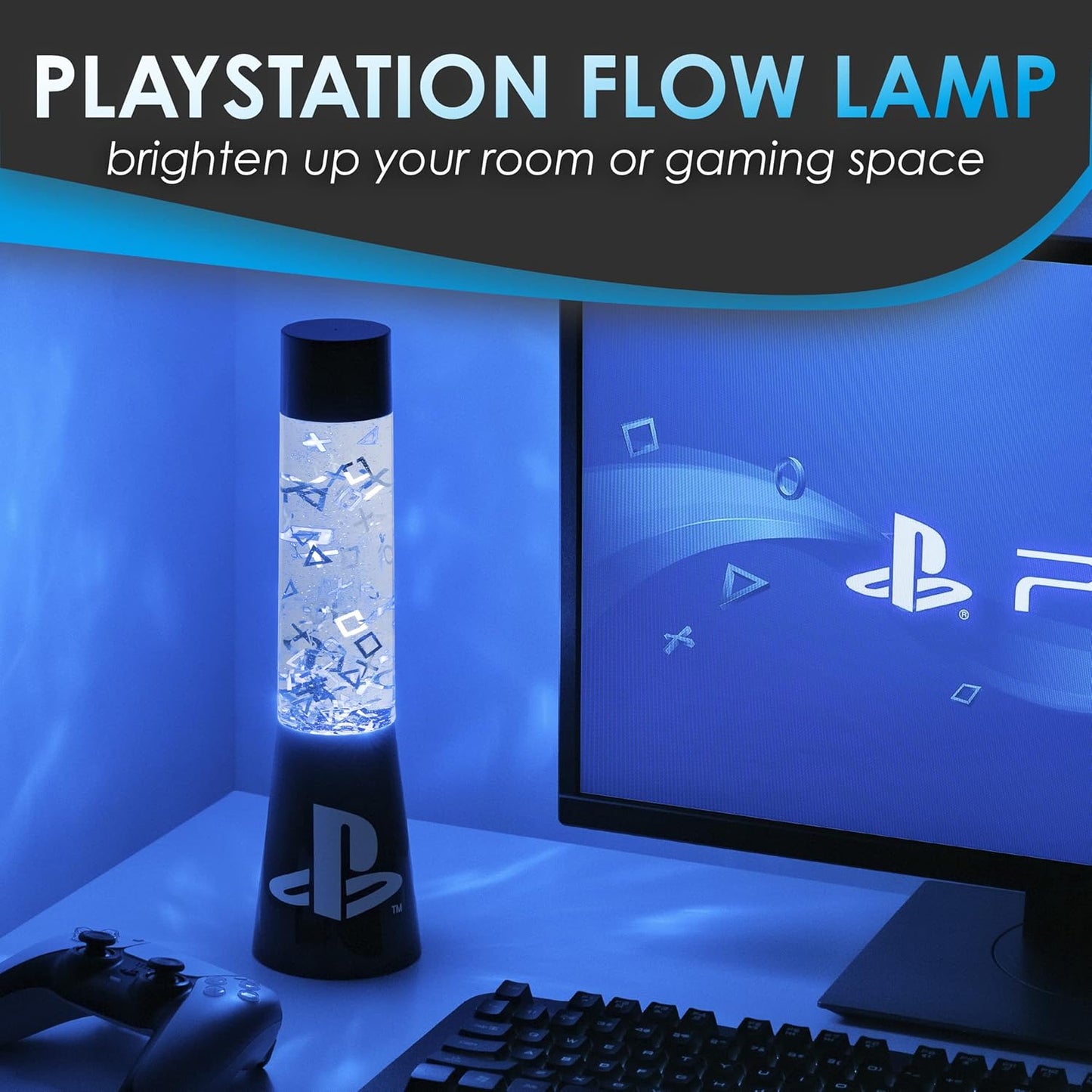 Paladone PlayStation Glitter Flow Lamp Night 33 cm