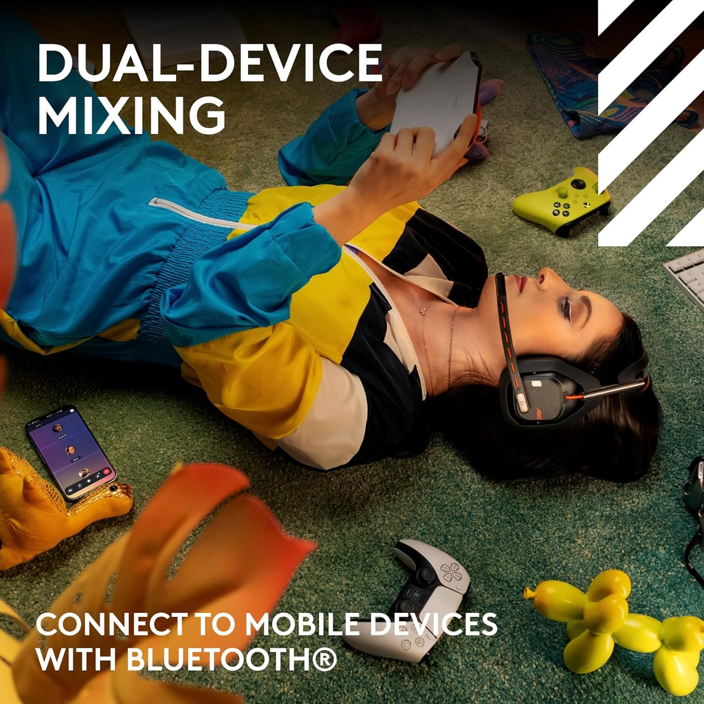 Logitech Astro A50 LIGHTSPEED Wireless Gaming Headset + Base (Gen 5), PRO-G GRAPHENE, 3-System Switching, USB-C to Xbox, PS5, PC/Mac, Nintendo Switch, Switch 2, Bluetooth - Black