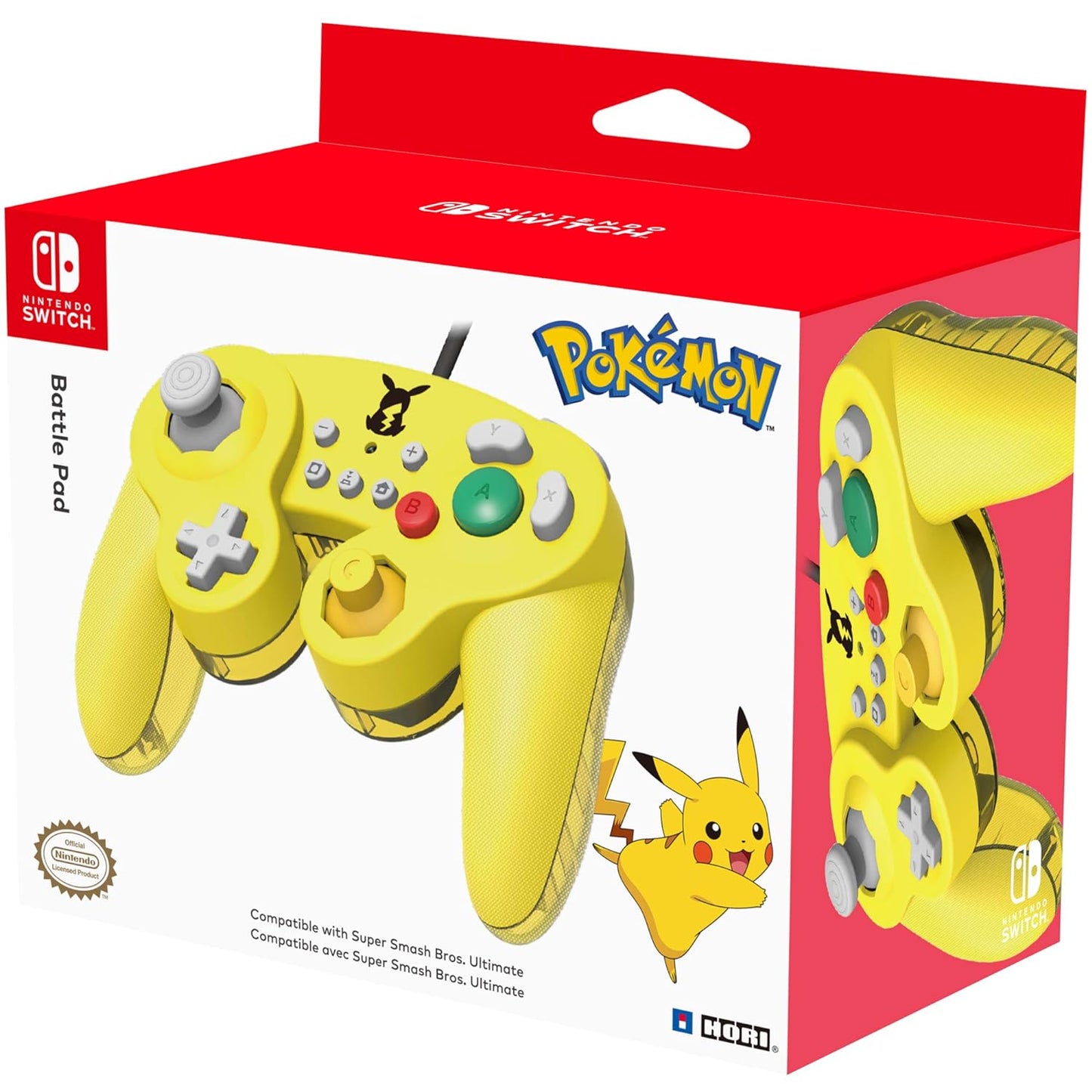 HORI Nintendo Switch Battle Pad GameCube Style Controller - Pikachu