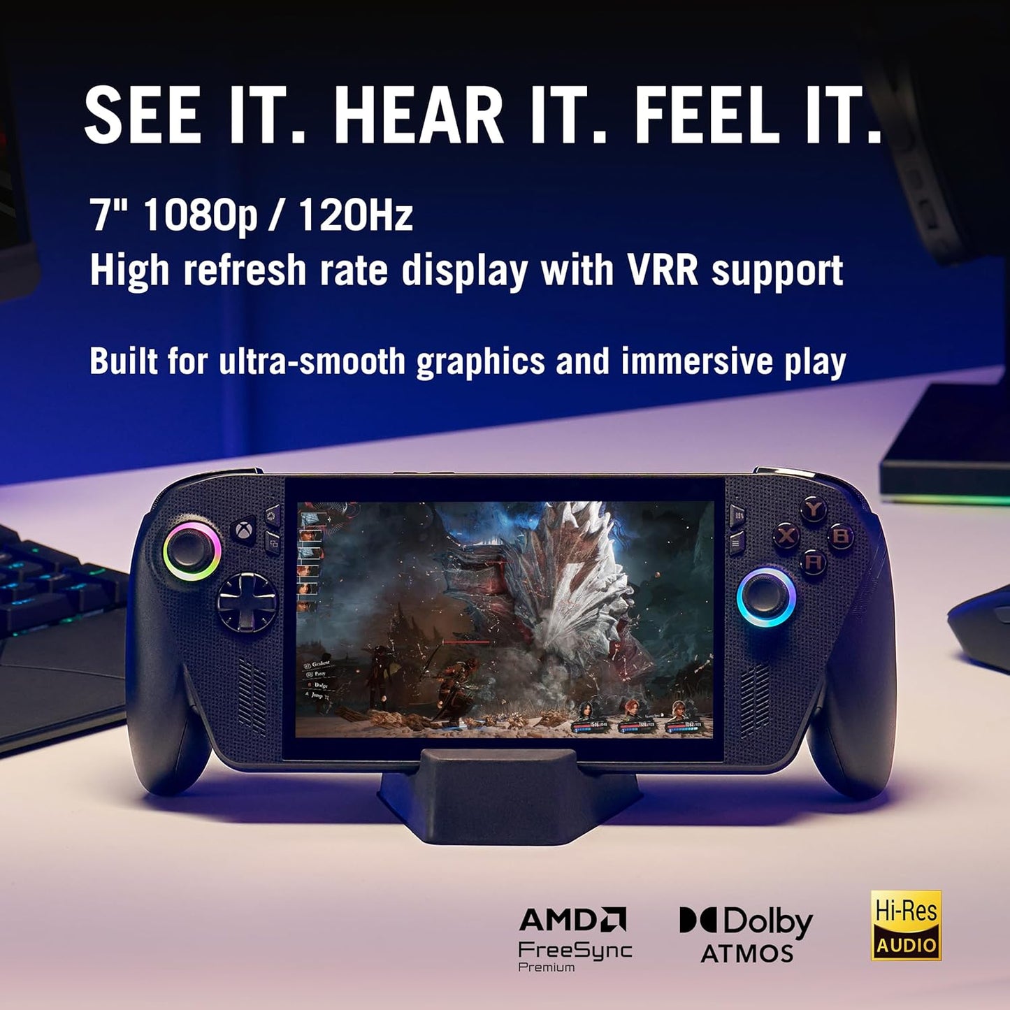 Asus ROG Xbox Ally X Gaming Handheld Black | AMD Ryzen AI Z2 Extreme, AMD Radeon Graphics, 24GB RAM, 1TB SSD, 7"FHD 120Hz Display