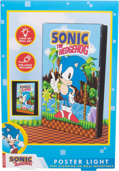 Fizz Creations Sonic The Hedgehog Poster Light, USB Powered with Included Cable, A4 Size. Officially Licensed Sonic The Hedgehog Merch