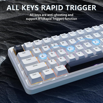 ATTACK SHARK X65 HE Wired RT 65% RGB Mechanical Gaming Keyboard - White