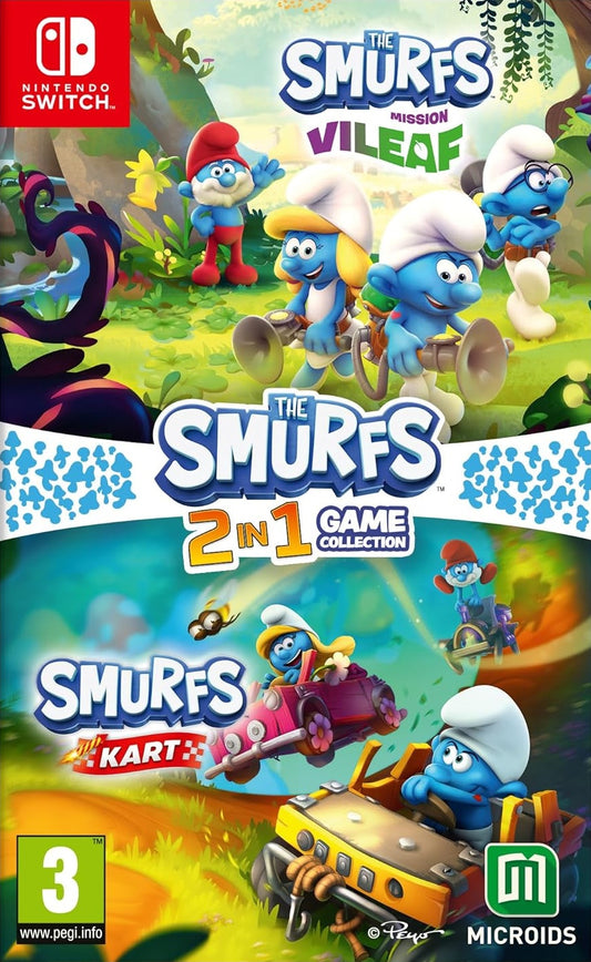 Smurfs 2 in 1 Game Collection Mission Vileaf & Smurfs Kart  - Nintendo Switch