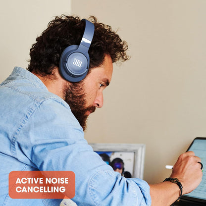 JBL Tune 760NC - Wireless Over-ear Noise Cancelling headphones, JBL Pure Bass Sound, Voice Assist, Google Fast Pair, Up to 50Hrs of Battery - Black