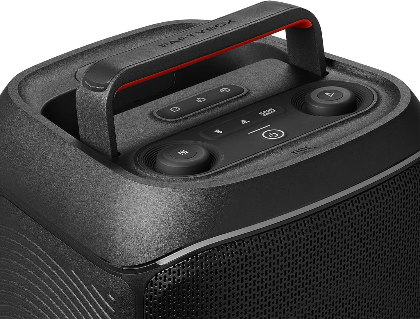JBL PartyBox Club 120 - Portable Party Speaker with Foldable Handle, Powerful JBL Pro Sound, Futuristic lightshow, Up to 12 Hours of Play time, Splash Proof, Dual Mic & Guitar Input