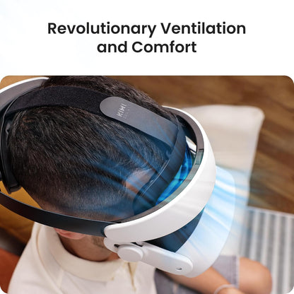 KIWI design H4 Boost Comfort Battery Head Strap Accessories for Meta/Oculus Quest 3/3S, Dual Fast Charge the VR Headset and Battery Strap in 2.5h, Halo Strap Reduce Facial Pressure