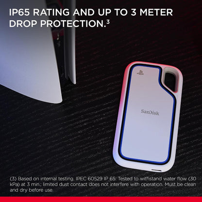 Sandisk 2TB Extreme Portable SSD for PS5 Edition, Up to 1050MB/s Read Speeds