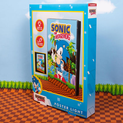 Fizz Creations Sonic The Hedgehog Poster Light, USB Powered with Included Cable, A4 Size. Officially Licensed Sonic The Hedgehog Merch