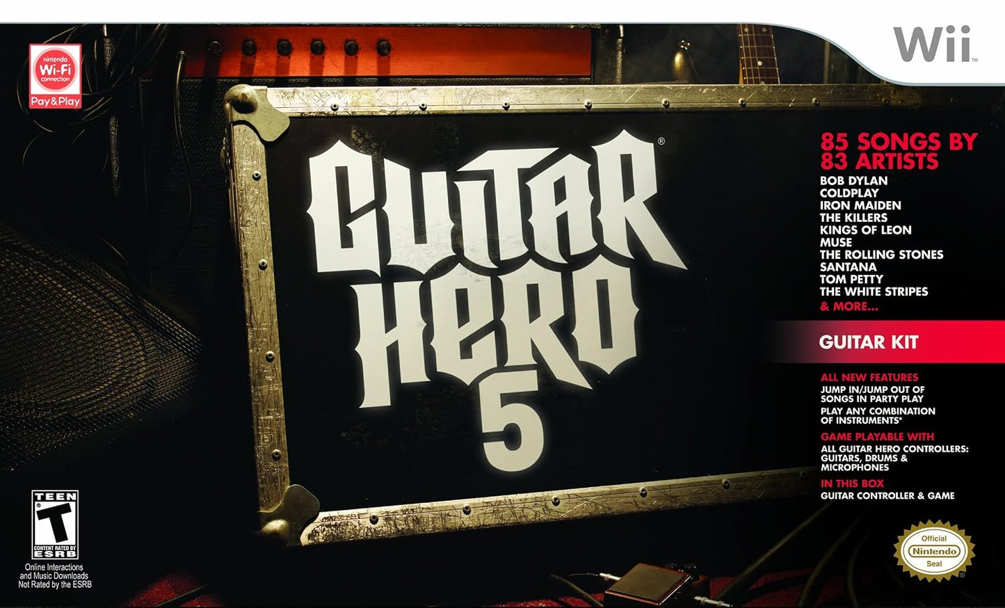 Wii Guitar Hero 5 Guitar + Game Bundle - (NTSC-U) - (USED)