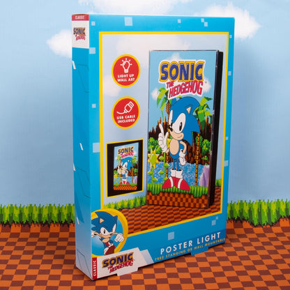 Fizz Creations Sonic The Hedgehog Poster Light, USB Powered with Included Cable, A4 Size. Officially Licensed Sonic The Hedgehog Merch