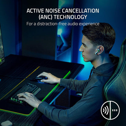 سماعات Razer Hammerhead HyperSpeed ​​اللاسلكية للألعاب - ميكروفون عازل للضوضاء - بلوتوث 5.2 - ألوان RGB - بطارية تدوم 30 ساعة - PS5 | كمبيوتر شخصي | جوال