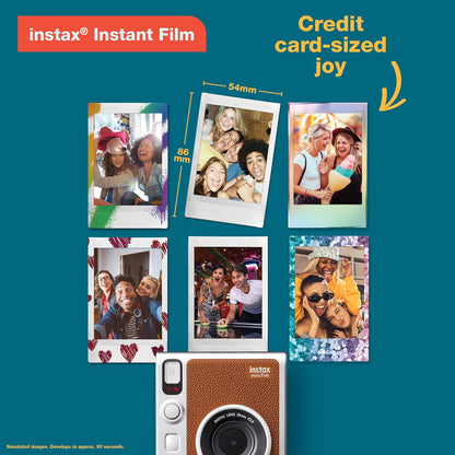 Fujifilm Instax Mini EVO Instant Camera - Black | Brown