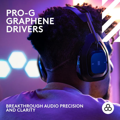 Logitech ASTRO A50 X LIGHTSPEED Wireless Gaming Headset + Base – PRO-G GRAPHENE, PLAYSYNC for Xbox Series X|S, PS5, PC/Mac, Nintendo Switch/Switch 2, Bluetooth, HDMI 2.1 Passthru - Black