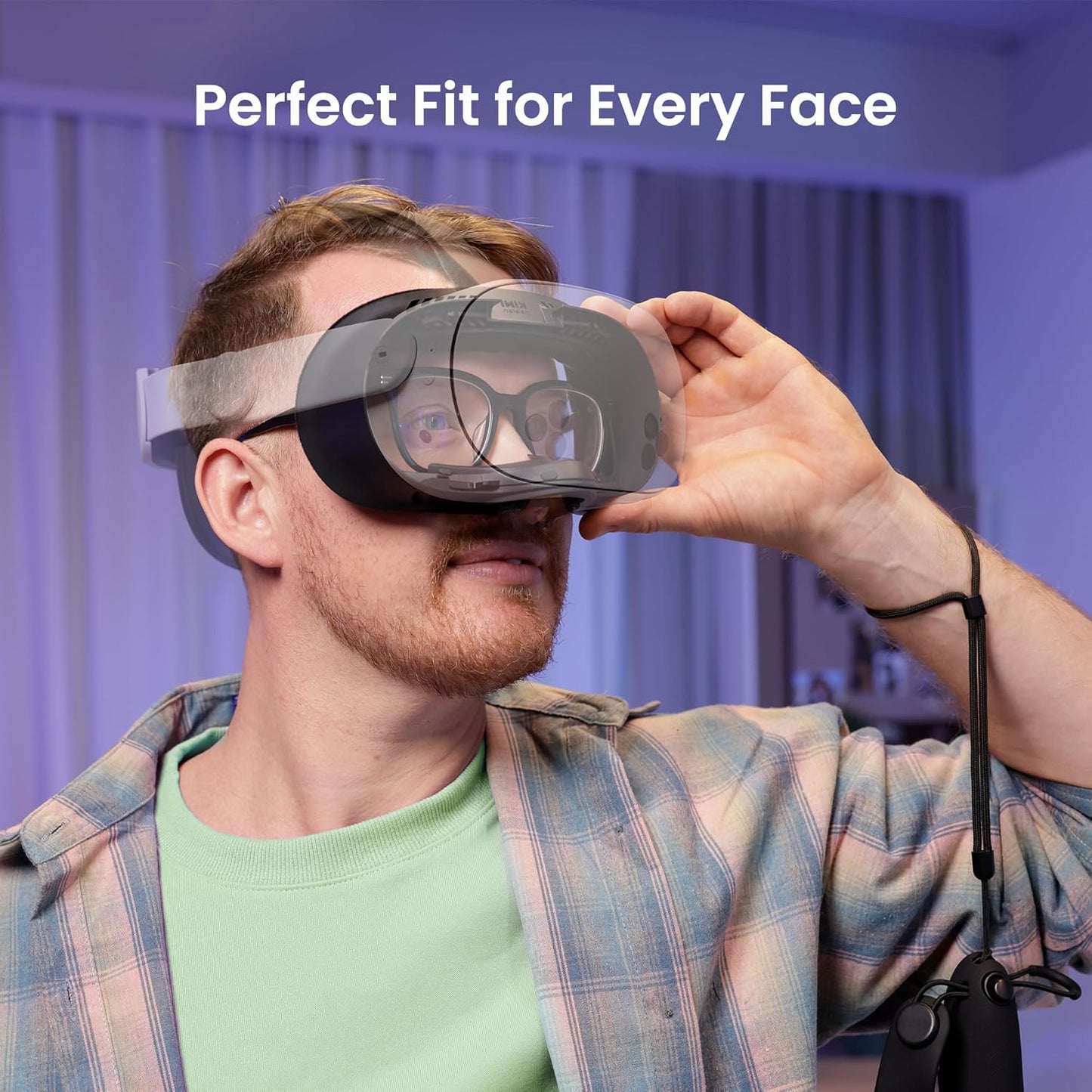 KIWI design V4 Facial Interface, 2 Face Pads Compatible with Oculus/Meta Quest 3S, Accessories for Quest 3S, NOT Compatible with Meta Quest 3