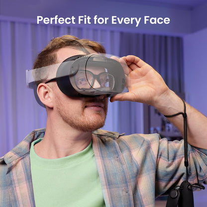 KIWI design V4 Facial Interface, 2 Face Pads Compatible with Oculus/Meta Quest 3S, Accessories for Quest 3S, NOT Compatible with Meta Quest 3