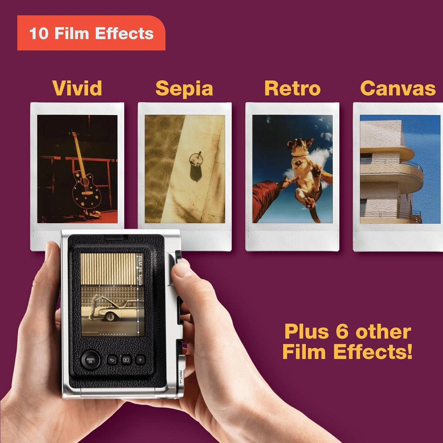 Fujifilm Instax Mini EVO Instant Camera - Black | Brown