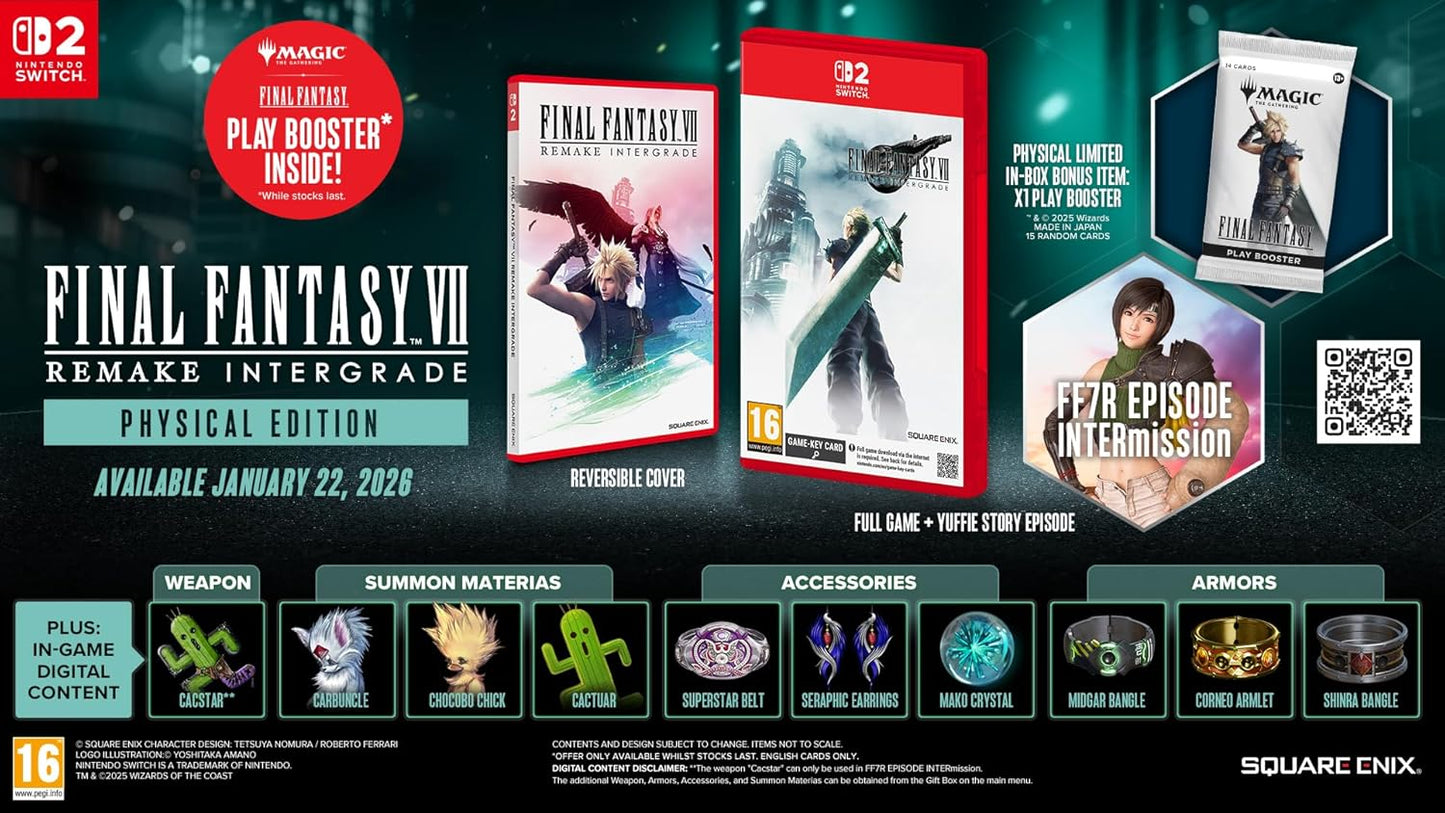 Final Fantasy VII Remake Intergrade - Nintendo Switch 2