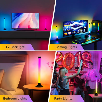 Ledagic Led Light Bar with Music Sync, Color Changing TV Backlight App & Remote Control, IC+RGB & W Smart RGB Light Bar, USB Powered Led Lights, Dynamic PC Room Monitor Backlight Gaming Accessories