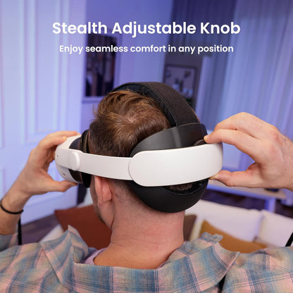 حزام رأس مريح K4 من تصميم KIWI لجهاز Meta Quest 3/3S، حزام رأس خفيف الوزن بدون بطارية 