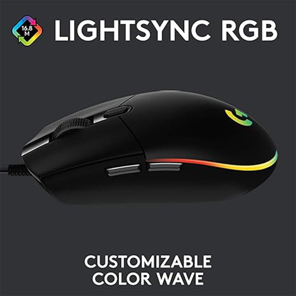 Logitech G102 LIGHTSYNC RGB Gaming Mouse - Black | Blue | White