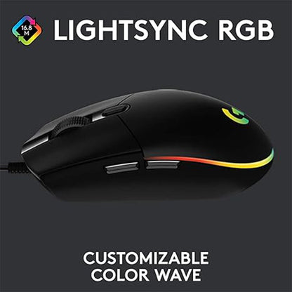Logitech G102 LIGHTSYNC RGB Gaming Mouse - Black | Blue | White