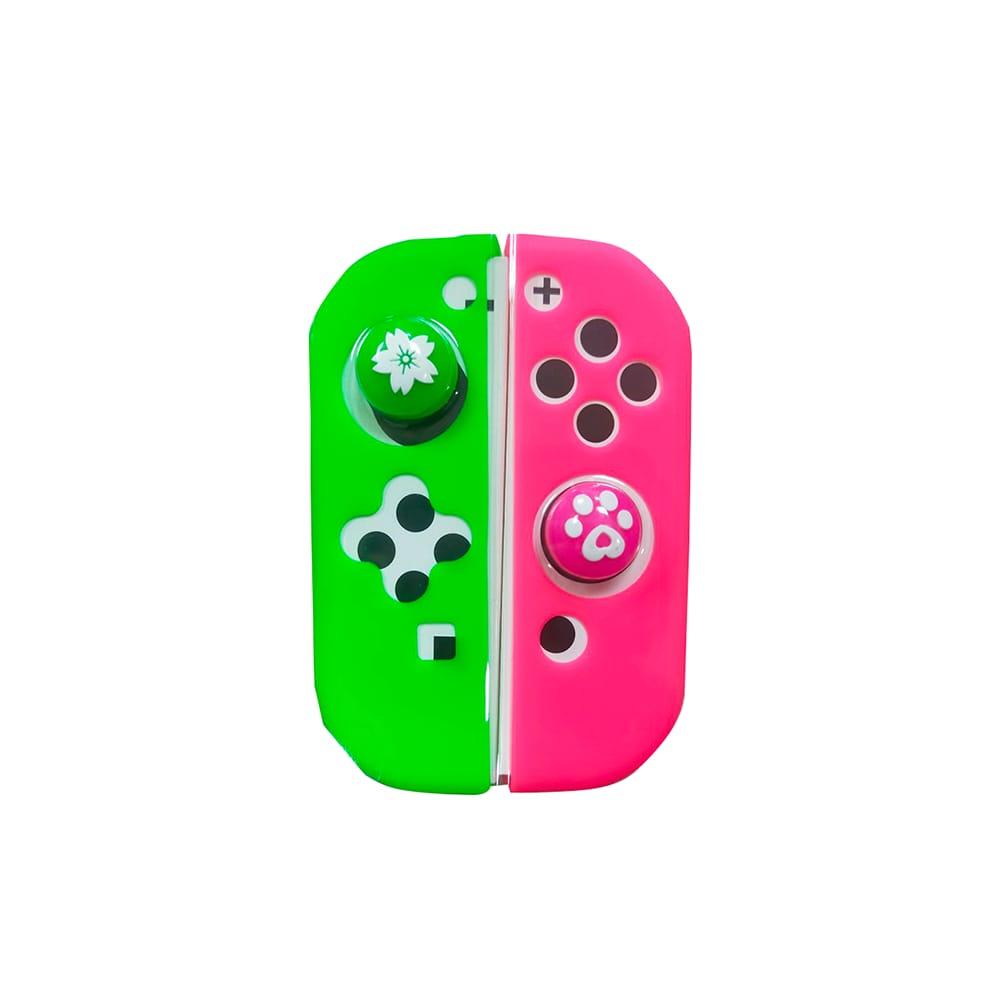 Joy-Con Controller Silicone Case Cover With 2 Analog Grips For Nintendo Switch - 6 Models