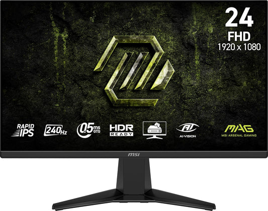 MAG 245F X24 24-inch 1920 x 1080 (FHD) Gaming Monitor, 240Hz, AMD FreeSync Premium, HDR Ready