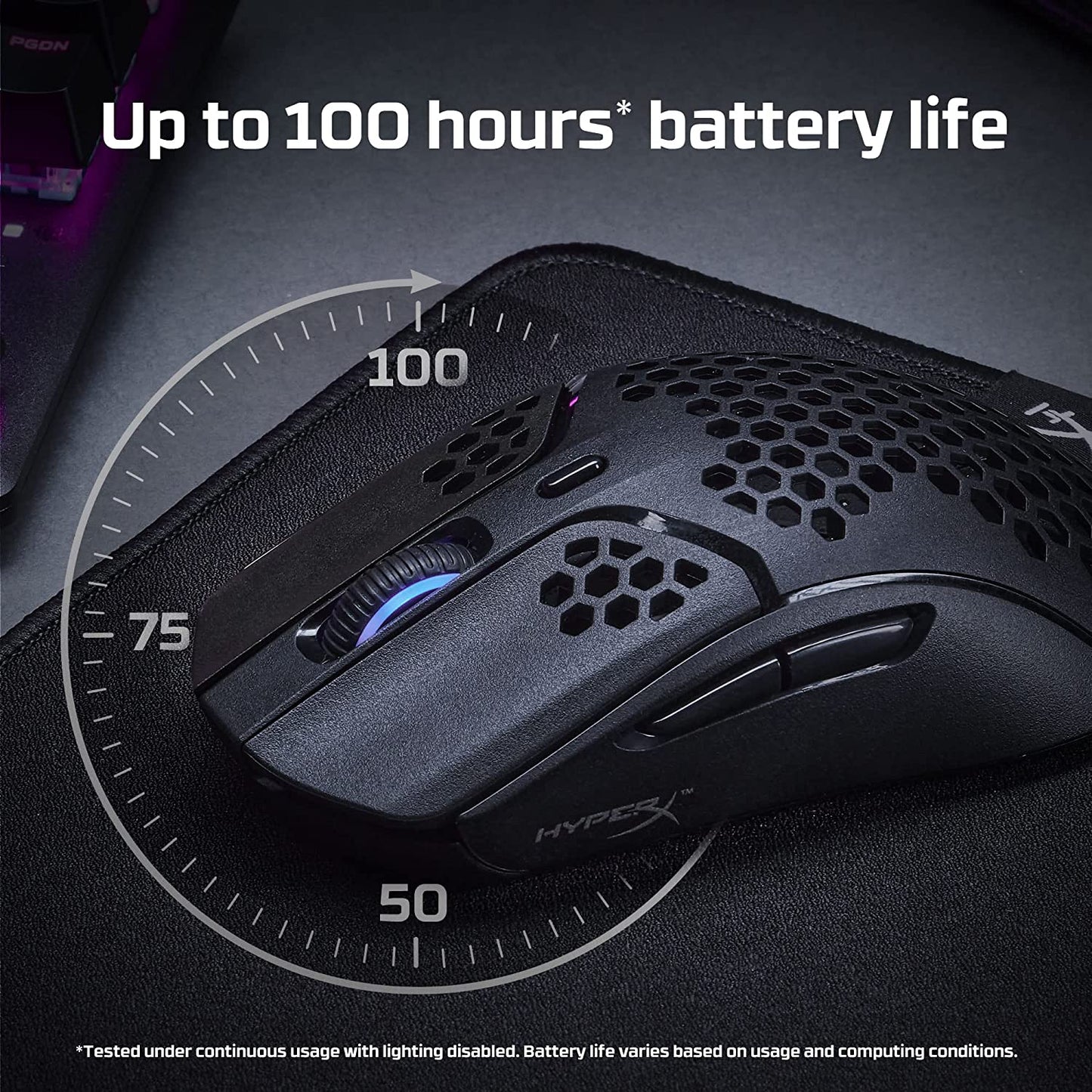 HyperX Pulsefire Haste – Wireless Ultra-Lightweight Gaming Mouse 100 Hour Battery Life