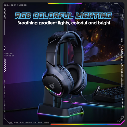 Onikuma X31 RGB Wired Gaming Headset with Noise Cancelling Microphone