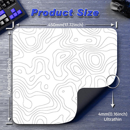 Attack Shark CM02 eSport Gaming Mouse Pad - White with Contour Line
