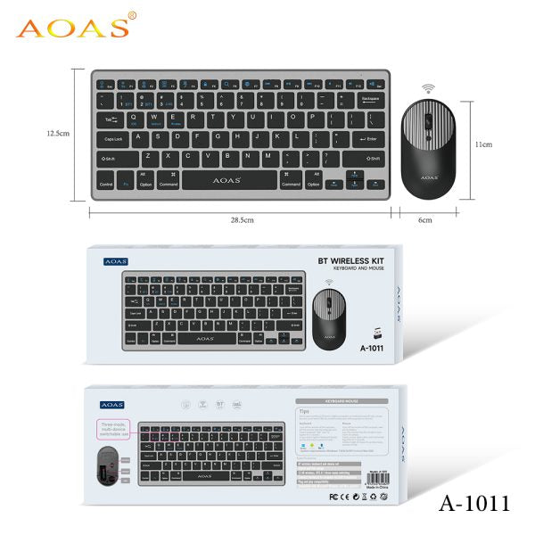AOAS A-1011 2.4G Wireless Keyboard & Mouse Set – Slim Office Design