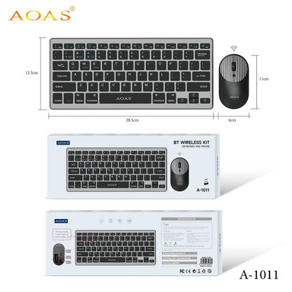 AOAS A-1011 2.4G Wireless Keyboard & Mouse Set – Slim Office Design