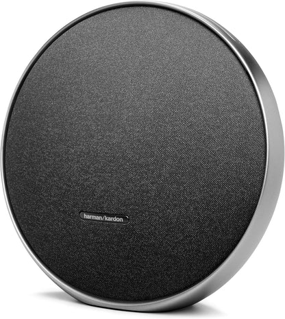 Harman Kardon Onyx Studio 9 - Portable Stereo Bluetooth Home Speaker with Built-in Battery and USB Charging, self-Tuning, and Multi-Speaker Connection by Auracast - Black | Grey