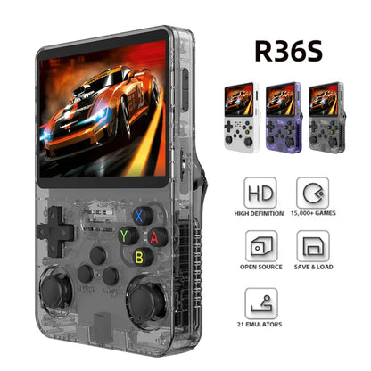 Retro Handheld R36S Video Game Console Linux System 3.5 Inch IPS Screen - Purple | White | Black | Green | Blue