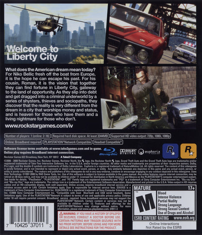 Grand Theft Auto IV - بلاي ستيشن 3 (مستعمل)