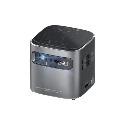 PROMATE CubeCast Ultra-Mini 1080P Wireless DLP Projector – Android 7.1, Touch Controls, Auto Keystone, Bluetooth 5.0, HDMI, Built-in Speaker, 3300mAh Battery, Tripod Included