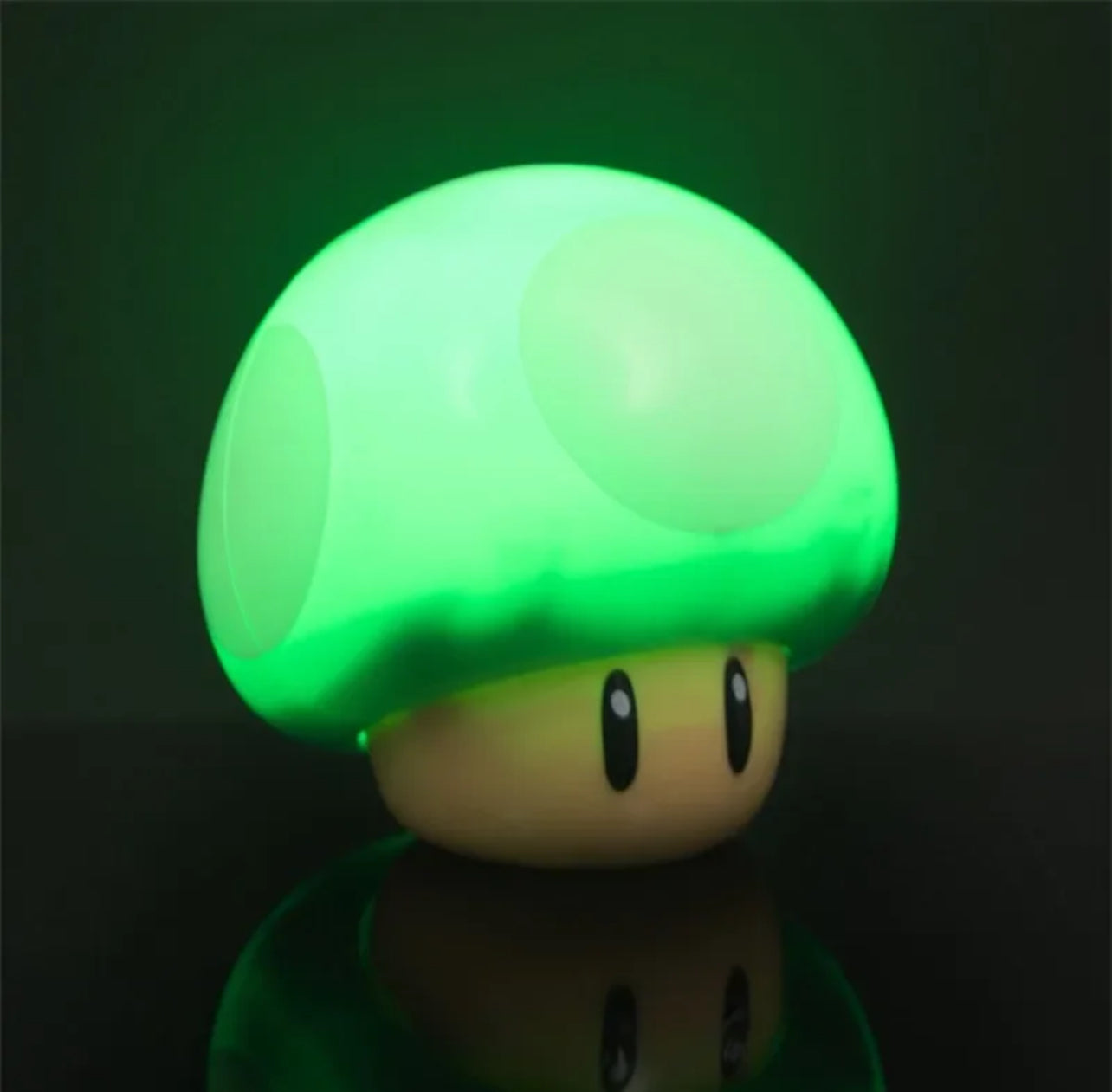 Super Mario Bros Mushroom 1UP Light with Sound, Nintendo Collectable Light Up Figure - Green