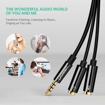 UGREEN Headphone Splitter 3.5mm 2 Female to 1 Male Mic and Audio Y Splitter TRRS Headset Adapter Cable Stereo Compatible with Laptop PS4 Xbox PC Phone Tablet Gaming | UGREEN-30620