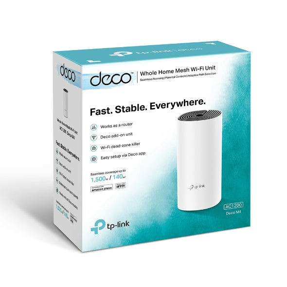 TPLINK DECO M4 1 PACK AC1200 WHOLE HOME MESH WIFI UNIT