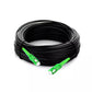Simplex Fiber Cable SC  to SC  | Single Mode 3mm | Fiber Drop Cable 9/125um Fiber Patch Cord FTTH Drop Cable – Steel Wire Black LSZH Jacket - 50M | 70M