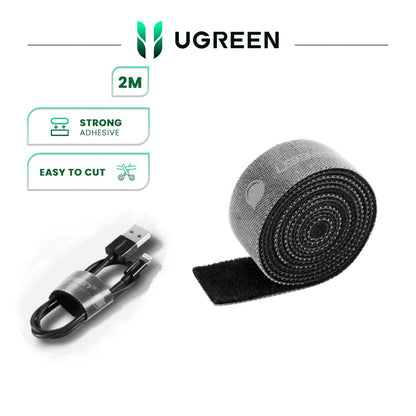 UGREEN VELCRO SELF ADHESIVE CABLE ORGANISER | Strong Adhesion | Reusable | 2m Length 20mm Width