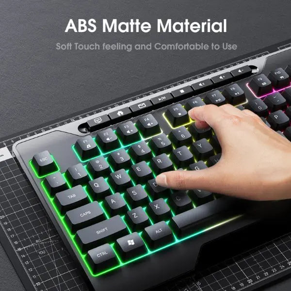 Onikuma G32 Gaming Keyboard - Wired - RGB Lighting - 104 Keys - Black