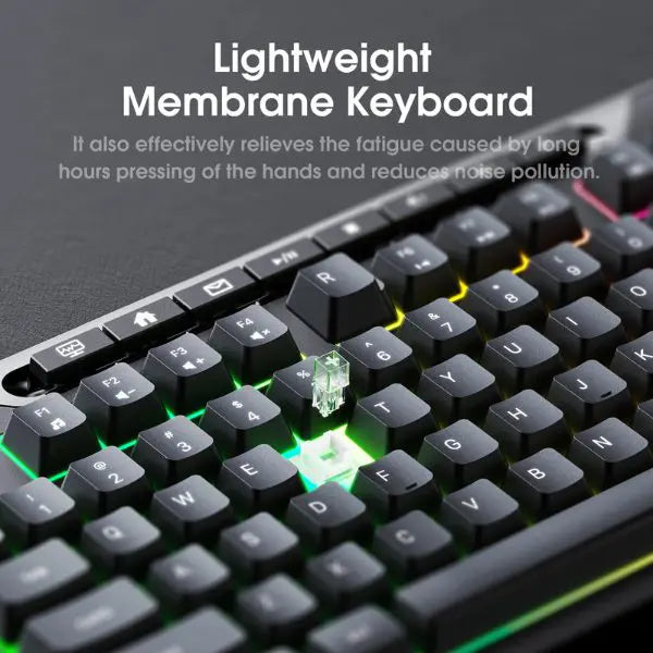Onikuma G32 Gaming Keyboard - Wired - RGB Lighting - 104 Keys - Black