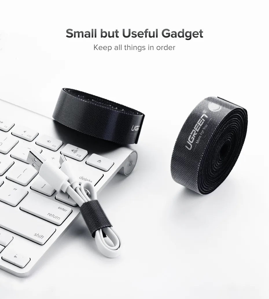 UGREEN VELCRO SELF ADHESIVE CABLE ORGANISER | Strong Adhesion | Reusable | 2m Length 20mm Width