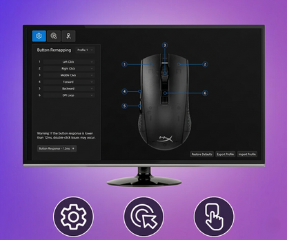 HyperX Pulsefire Warp Wireless Gaming Mouse - Black