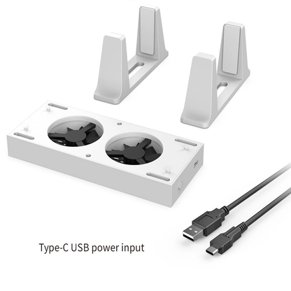 مروحة تبريد مزدوجة من Dobe لوحدة تحكم Xbox Series S مع حامل عمودي 