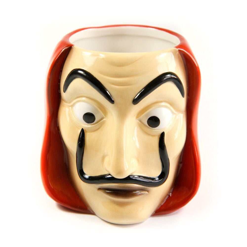 Grupo Erik Money Heist 3D Ceramic Mug | 35 cl - 350 ml | Money Heist Mug | Coffee Mug | Tea Mug | Money Heist Mask | Cool Gifts